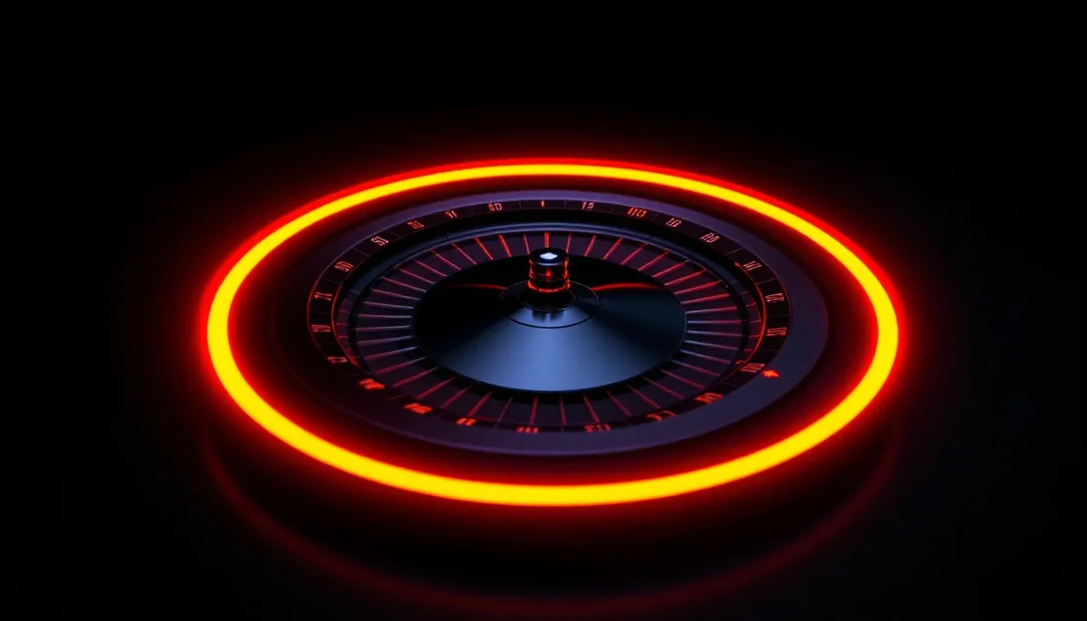Glowing roulette wheel representing the live casino boom