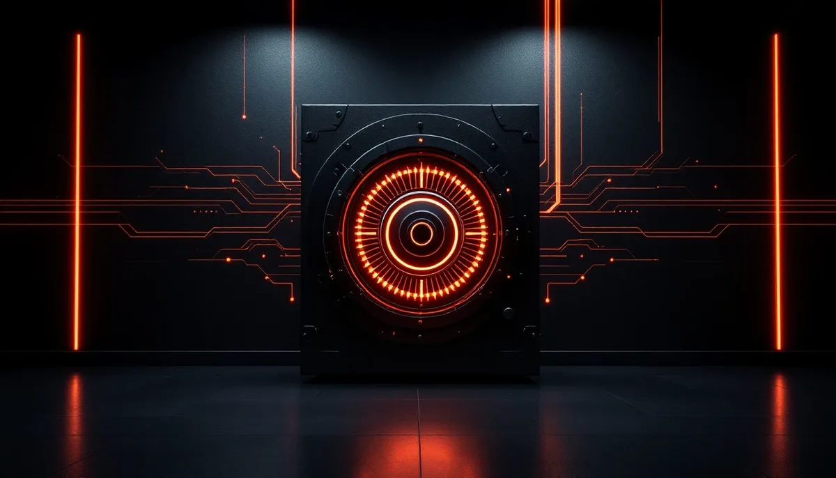 Vault with a glowing lock representing player account management